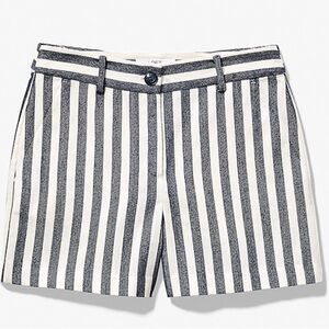 Loft Riviera Shorts Striped Texture. Size 8. Navy/white.
